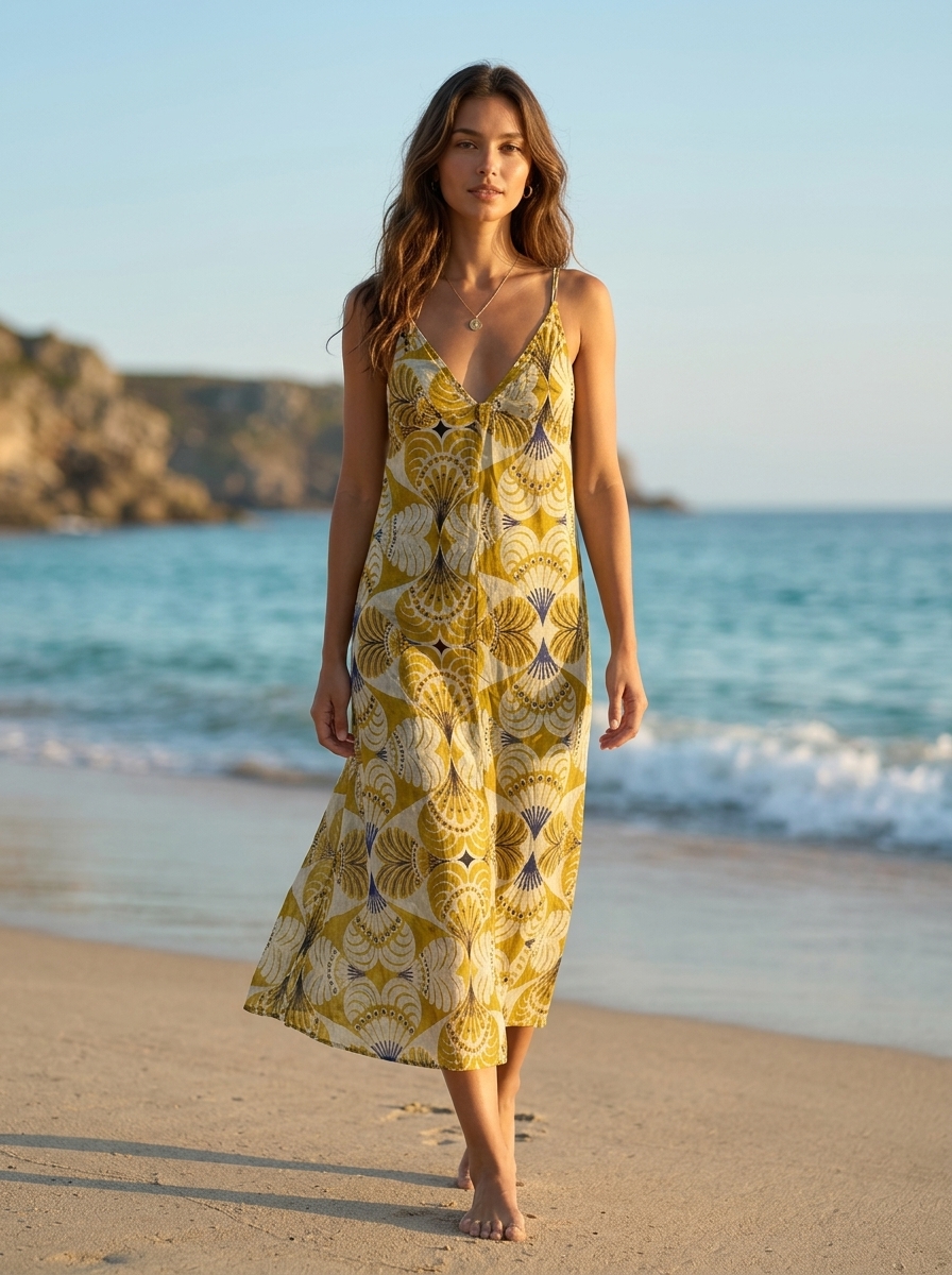 Coastal beach scene background