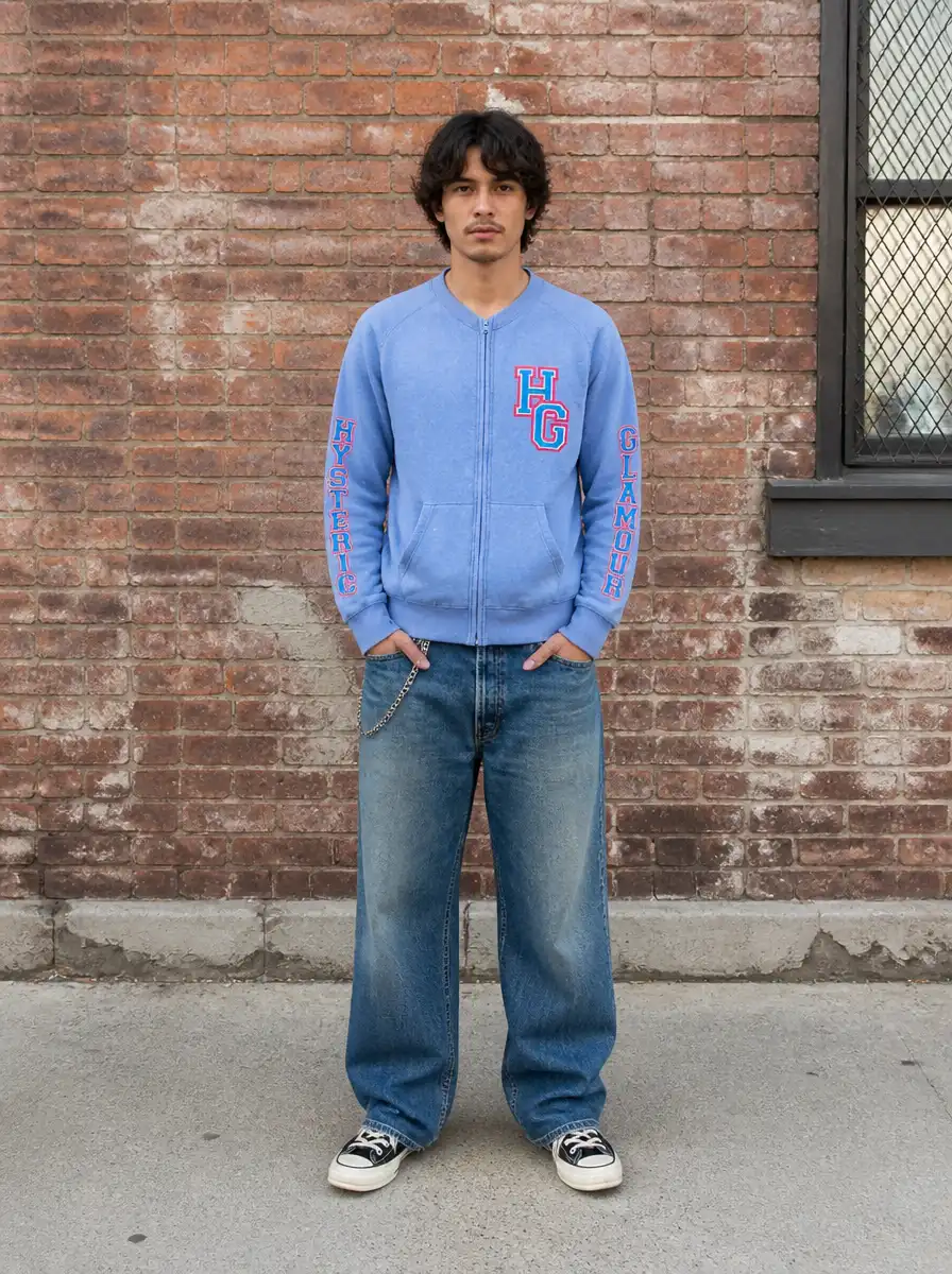 Hysteric Glamour sweatshirt worn on model