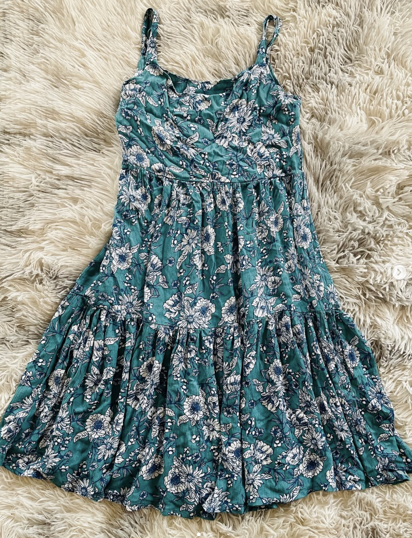 Teal Floral Dress
