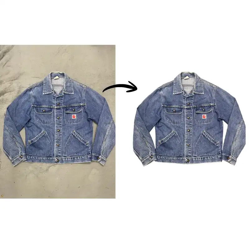 Before and after background removal
