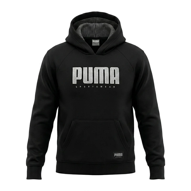 PUMA hoodie with hollow ghost mannequin effect applied