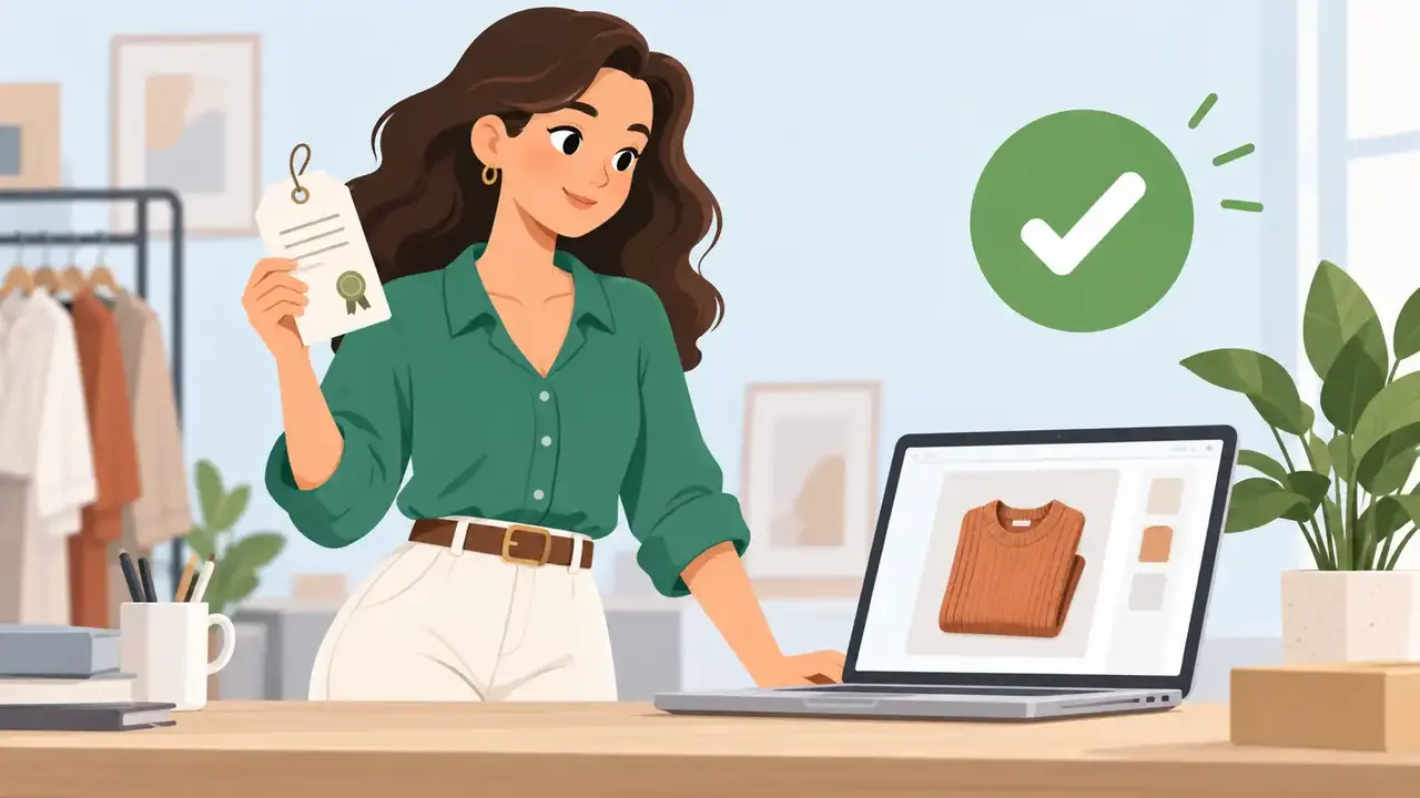 AI-generated fashion product image reviewed for commercial rights